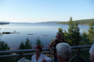 Kerstin, Maggan och Pernilla vid Orbaden.