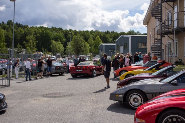 Uppställning av bilar vid World Of Classics - Museum & Sales