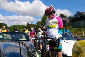 De sista färjeturerna var dessvärre överfyllda med cyklister som bara SKULLE med...