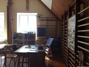 Gymnastiksalen på Sigrislunds café
