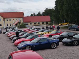 Corvetter parkerade i Kungsör
