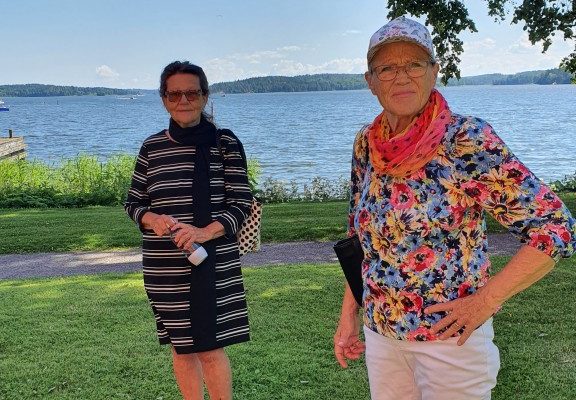 Efter vandringen genom slottet samlades vi upp.